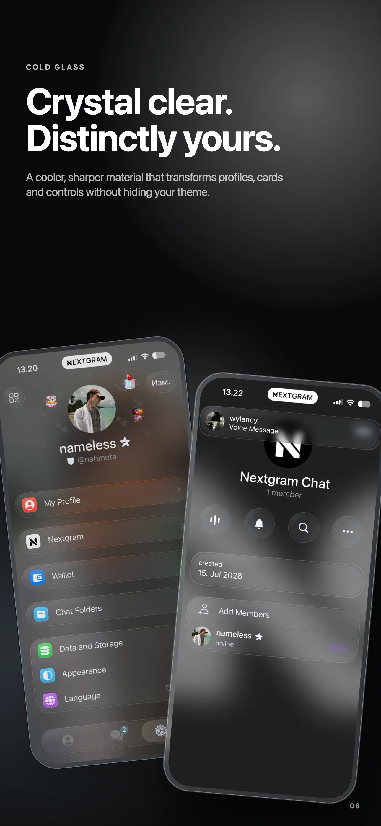 Nextgram cold glass preview